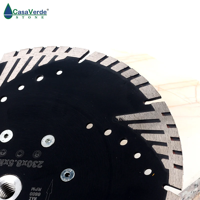 DC-FSTB9 9 inch circular diamond grinding disc with M14 flange and cutting blade 230mm for stone