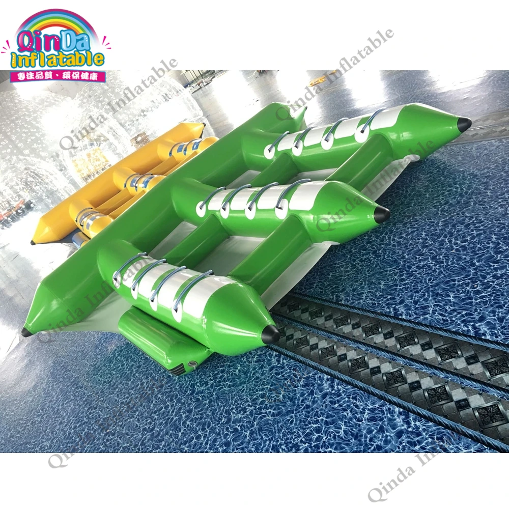 Heat Sealing 0.9mm Pvc Inflatable Flying Water Towable,adult Inflatable Flying Fish Banana Boat With Factory Price