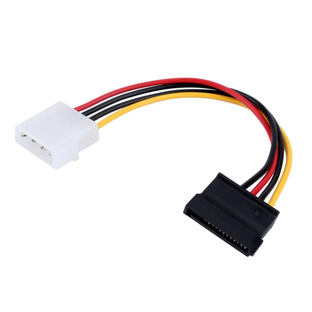 4 Pin IDE Molex Male to 15 Pin Serial ATA SATA Hard Drive Adapter Power Cable