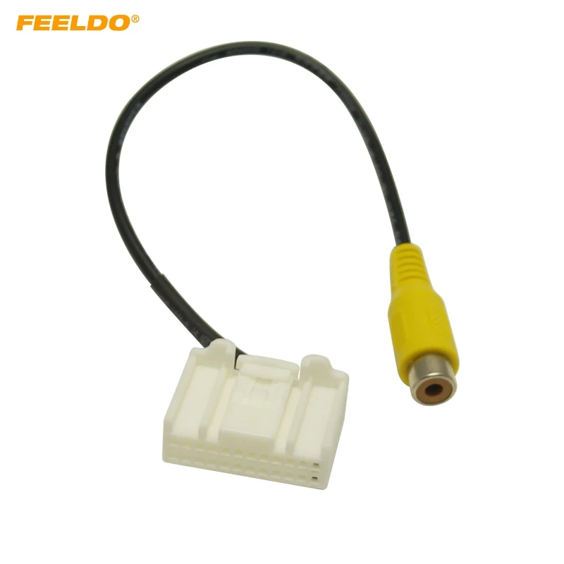 

FEELDO 5Pcs Car Rear Camera Parking Video Reversing RCA Cable Adapter For Toyota RAV4 Reiz Radio Head Unit #MX5666