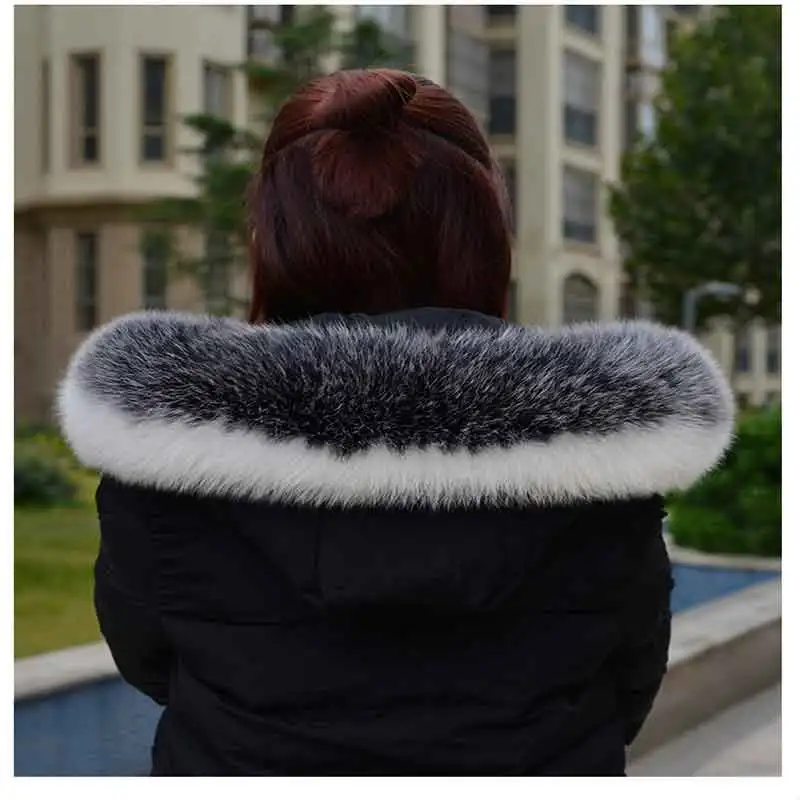 JKPnatural fox scarf ladies fox fur collar fashions down jacket fur collar real fox fur collar men and women coat hat decoration