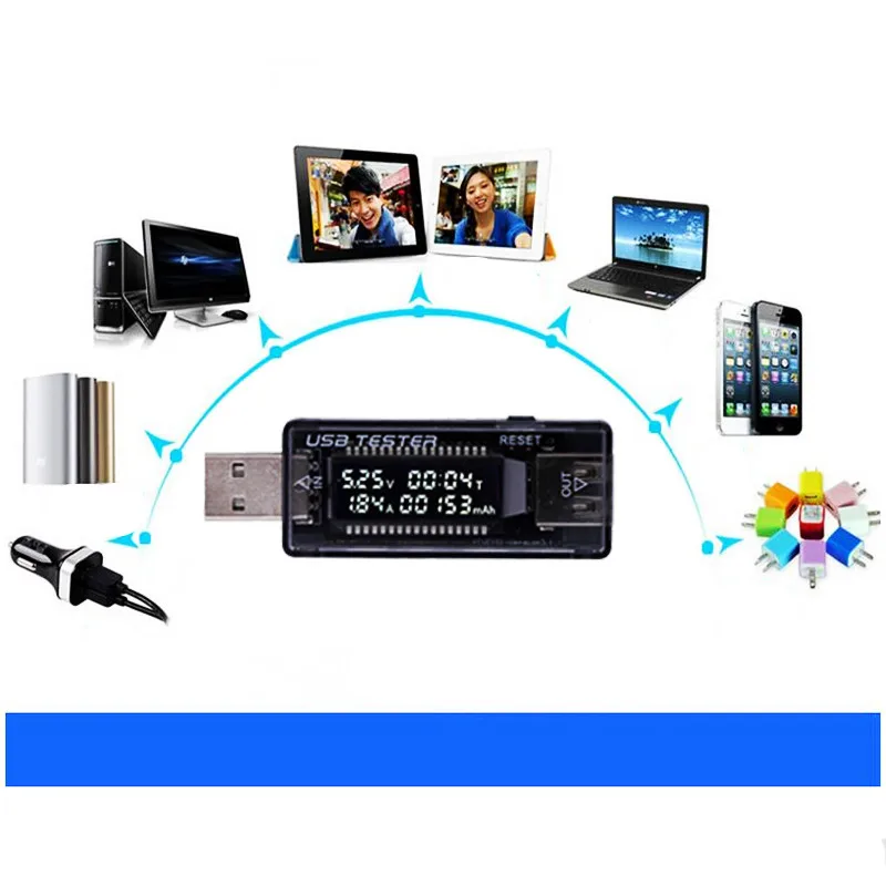 QC2.0 3.0 USB Tester Meter voltmetro amperometro rilevatore di capacità di potenza caricatore di corrente Mobile voltmetro amperometro tensione