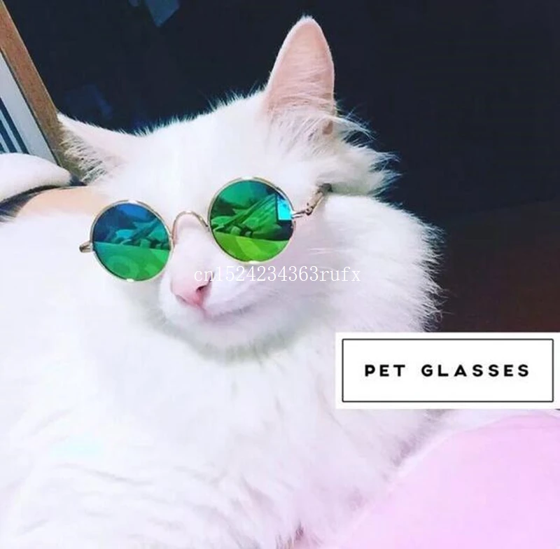 100pcs Little Dog Glasses Cat Glasses Cat Eye-wear Pet Sunglasses Photos Props Dog cat Accessories Pet Supplies For Pet Products