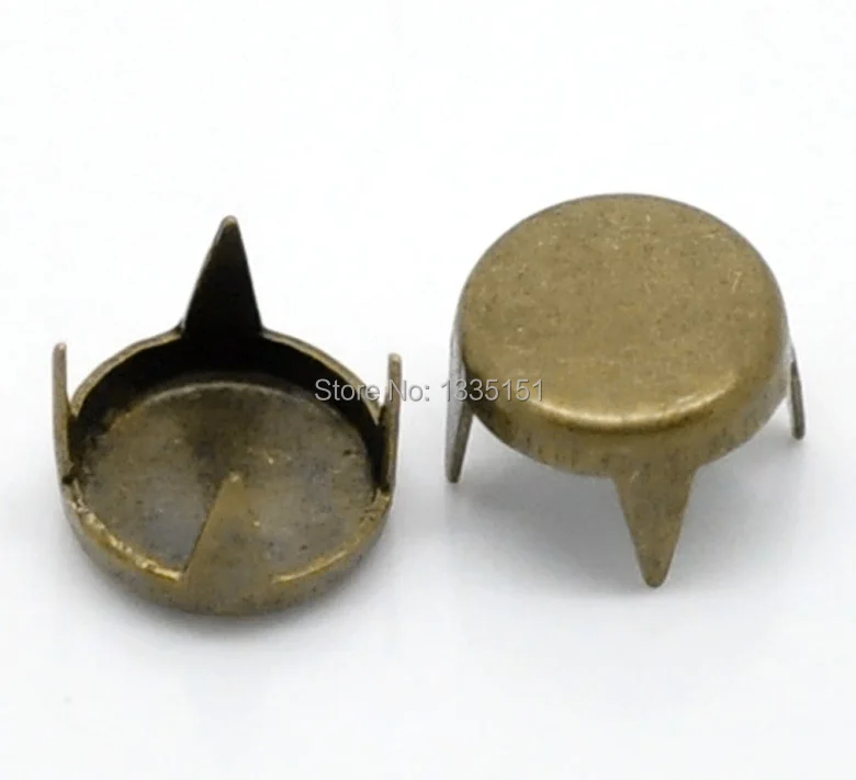 Free shipping -200PCs Antique Bronze Round Spike Rivet Studs Spots 7mm J1750