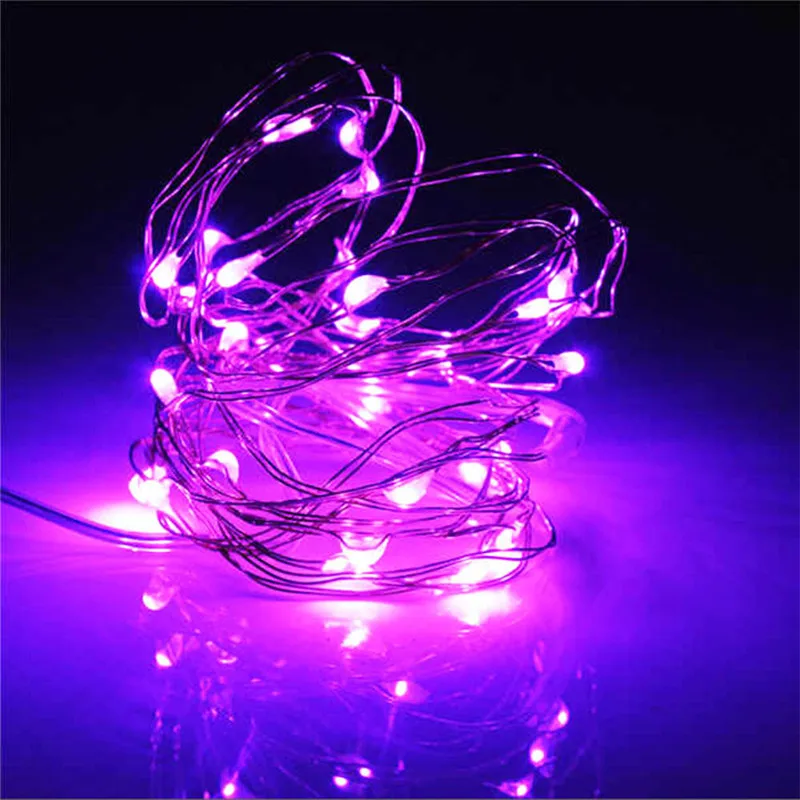 Led Fairy Light 2M Led String Licht Waterdicht Koperdraad Aangedreven CR2032 Batterij Voor Guirlande Kerst Bruiloft Decoratie