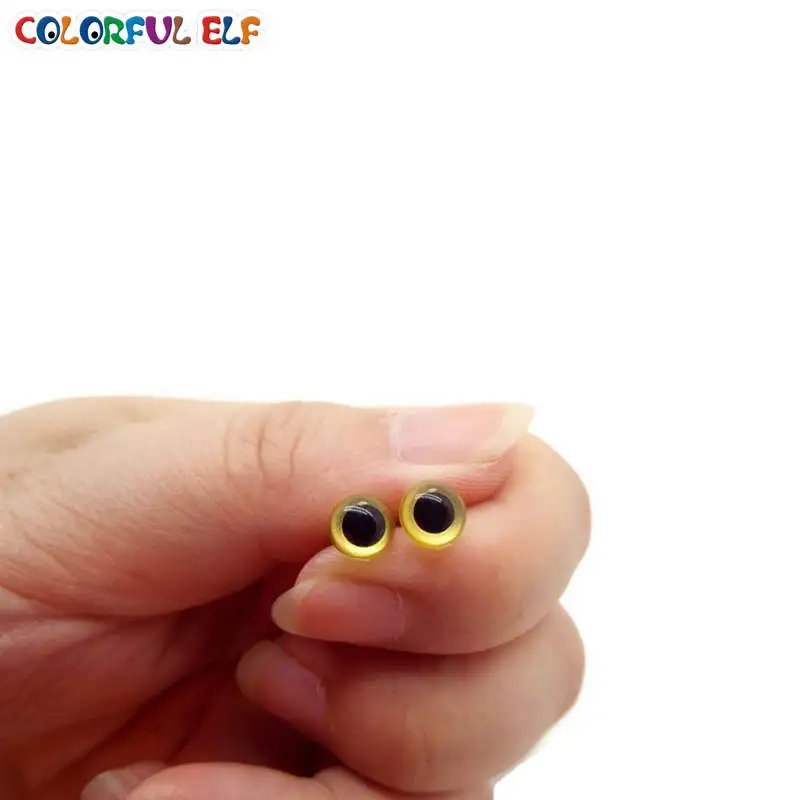 Ojos de seguridad de plástico para juguetes, Ojos de animales de peluche Multicolor para muñecas, 20 piezas, 6mm