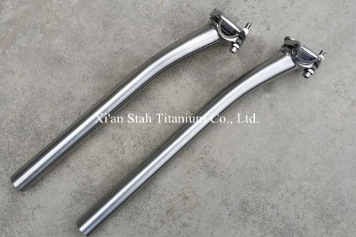 Titanium Ti-6AL/4V Bike Setback Seat post Seatpost 27.2mm / 31.6mm * 350mm / 400m / 450mm for Road / Mountain Bicycle