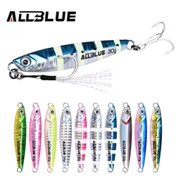 ALLBLUE New WAHOO Metal Jig Jigging Spoon 20G 30G Shore Casting Jig Drag Cast Sea Bass Lure Artificial Bait Fishing Tackle