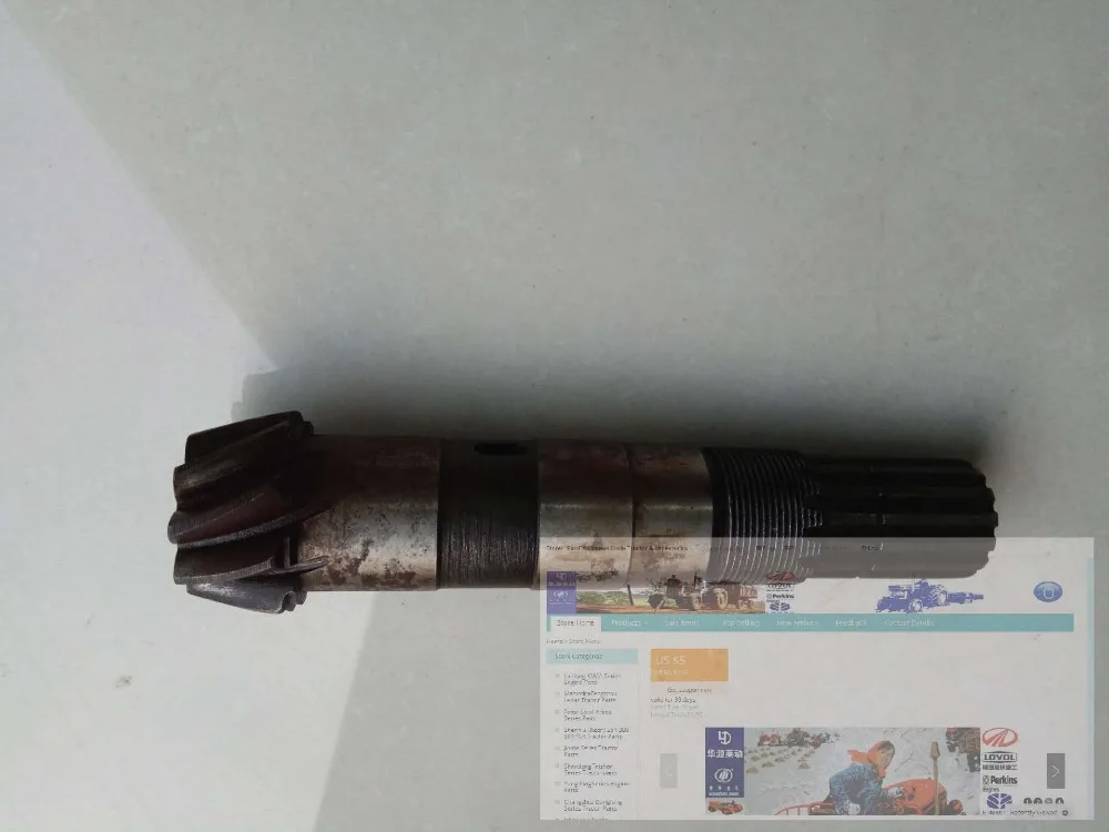 Shandong Taishan model TS254, the set of spiral bevel gear with shaft for front axle, Part number: 25.37.101-1