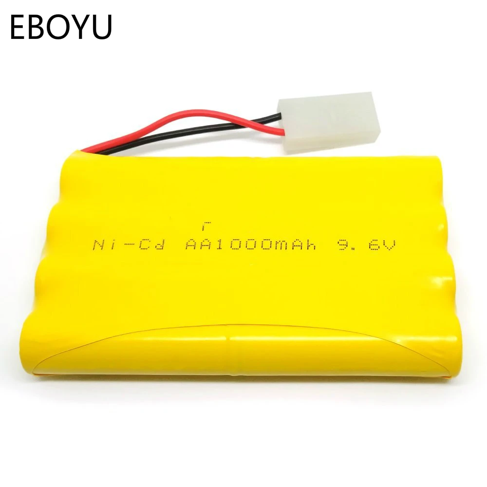 

EBOYU 9.6V 1000mAh Ni-cd Rechargeable AA Battery Pack KET 2P Plug for MJX 1559 Leyu 8888 RC Car & Other Similar RC Toy