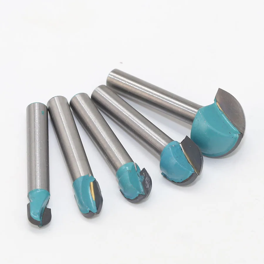 6mm Shank CNC tools solid carbide round nose Bits Round Nose Cove Core Box Router Bit Shaker Cutter Tools For Woodworking