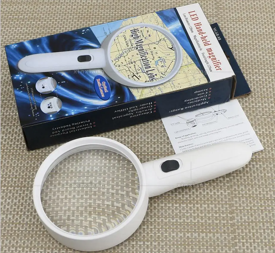 4 Times 120mm Double Lens Educational Handheld Reading magnifying glass Insects observation Toy Gift Magnifier for old Man Child