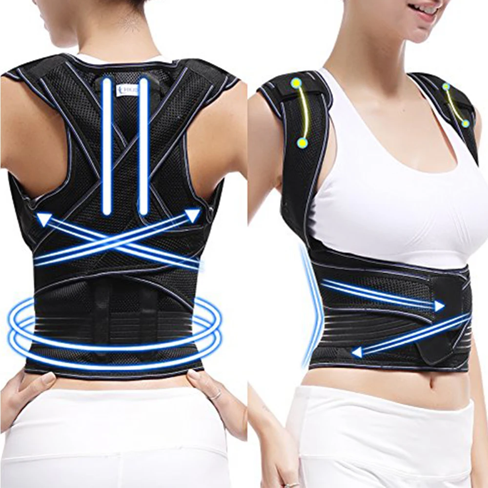 Breathable Posture Corrector  Back Lumbar Clavicle Shoulder Waist Aluminum Support New style HKJD-F001