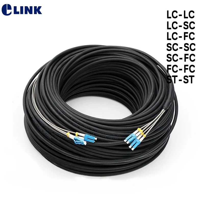 Outdoor CPRI Fiber optic Patch cord 40mtr LC SC FC ST 4 cores SM MM multimode patch cable Singlemode FTTH FTTA jumper 4 fibers