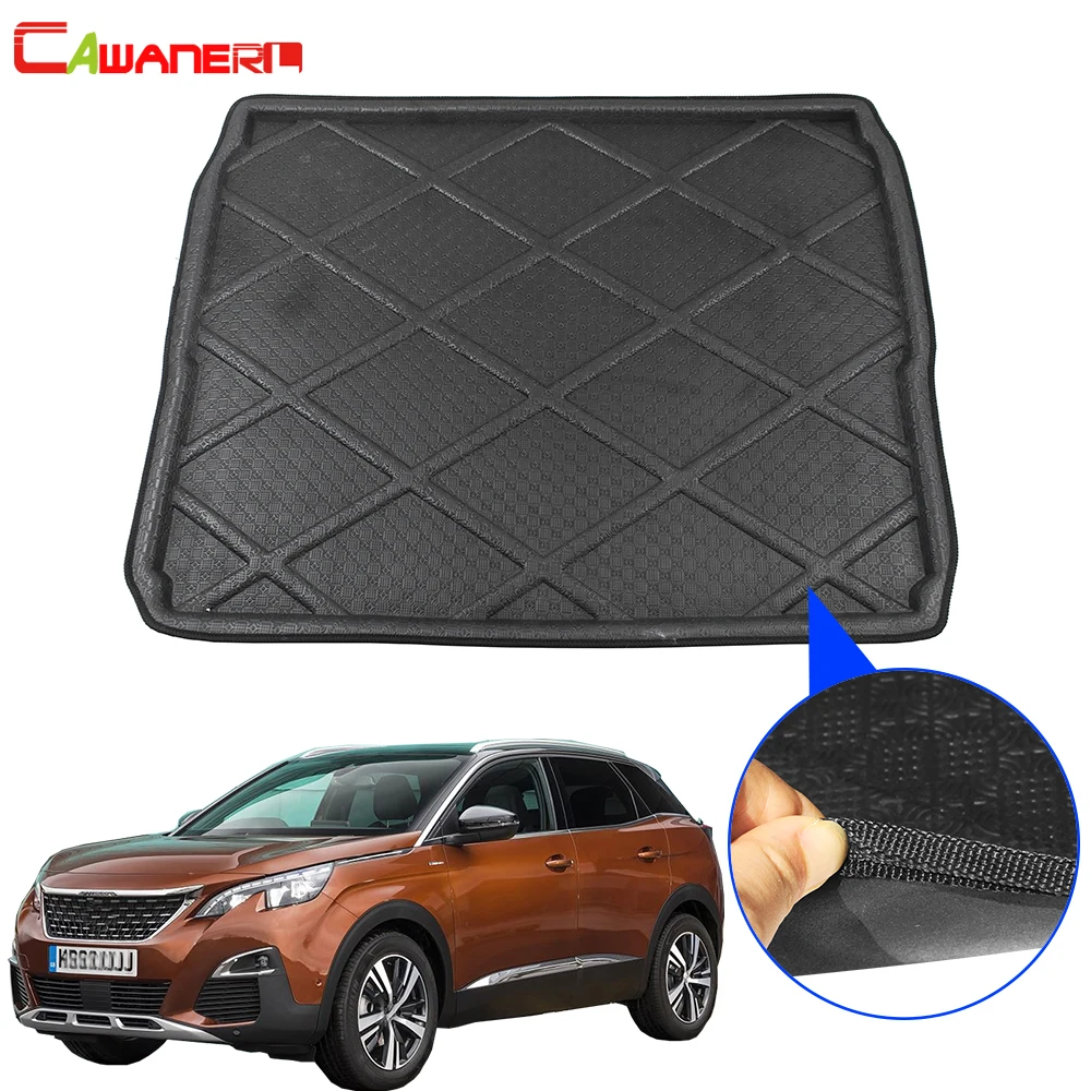 

Cawanerl Car Styling Trunk Mat Rear Floor Tray Boot Liner Cargo Carpet Luggage Protector Mud Pad For Peugeot 3008