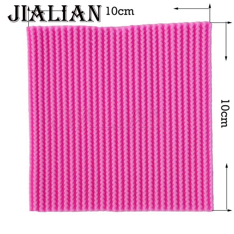 Silicone Mold DIY Needle knitting wool texture lace Fondant Cake tools Decorating Polymer Clay Resin Candy Sculpey T0767