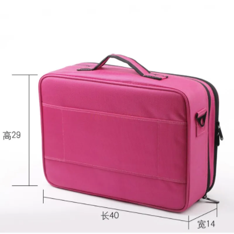 แต่งหน้า Pack เครื่องสําอางค์ Professional Storage ขนาดใหญ่กล่องพาร์ทิชันแบบพกพา 3 ชั้น Beauty Tattoo Kit กระเป๋าเครื่องสําอาง Make Up ขาย