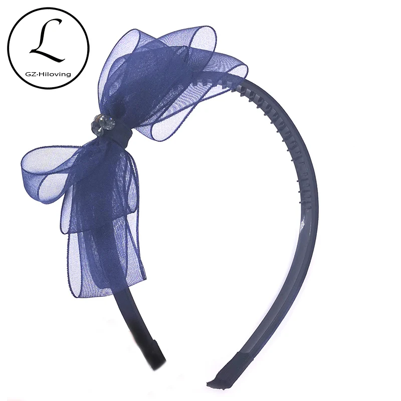 

Baby Girls Yarn Bow Knot Hairbands Headwear kids Childs Plastic Headband Hair Hoop Accessories Tiar For Beautiful Princess Hair