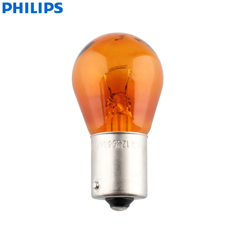 Philips Vision PY21W S25 BAU15s 12496CP Amber Color Standard Original Turn Signal Lamps Parking Light Stop Light Wholesale 10pcs
