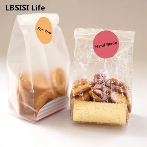 LBSISI-롤리팝 빵 포장 파티 웨딩 장식 초콜릿 상자, 20 세트, 크리스마스 선물 가방, 쿠키 사탕 가방, 비닐 봉투