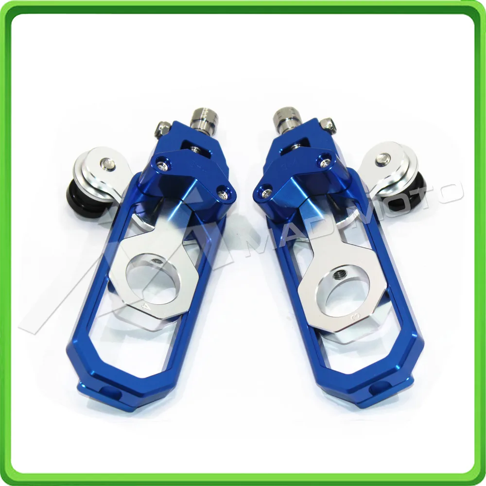 

Motorcycle Chain Tensioner Adjuster with bobbins kit for Suzuki GSXR600 GSX-R750 2011 2012 2013 2014 2015 2016 Blue&Silver