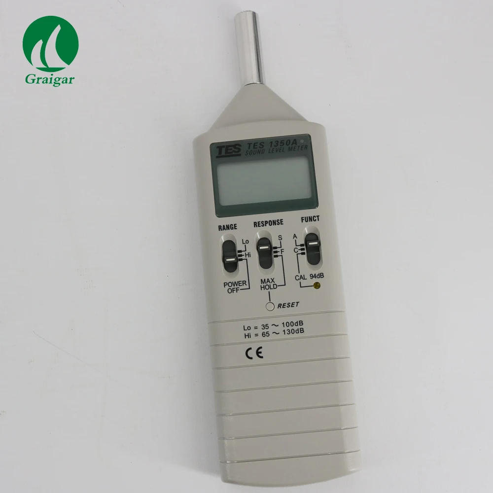 TES-1350A Digital Sound Level Meter Sound Analyzer Frequency Range 31.5Hz to 8KHz