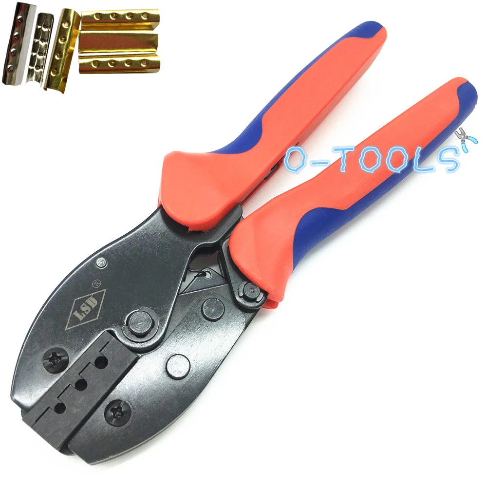 Ratchet aglet crimping pliers crimping tool for attach metal sheath aglets to the end of laces multi hand crimper tools