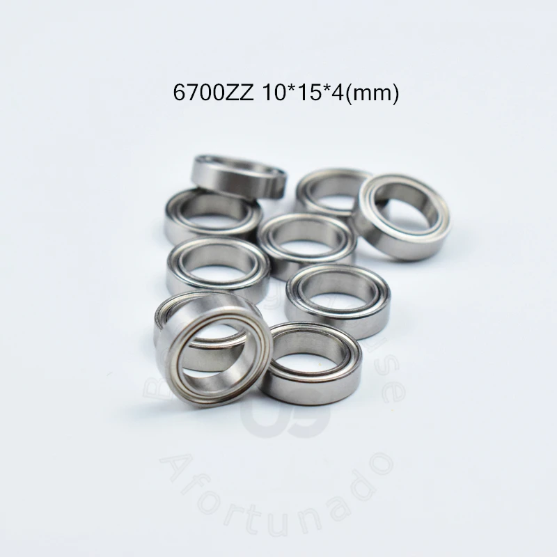 Łożysko 10 sztuk 6700ZZ 10*15*4(mm) stal chromowana metalowe uszczelnienie szybkie części sprzętu mechanicznego