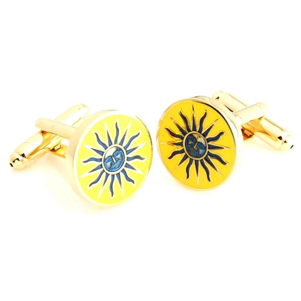 YH-634  Novelty  Facial Masks Cufflinks,Taiji Cufflinks,OM Cufflinks - Factory Direct Wholesale