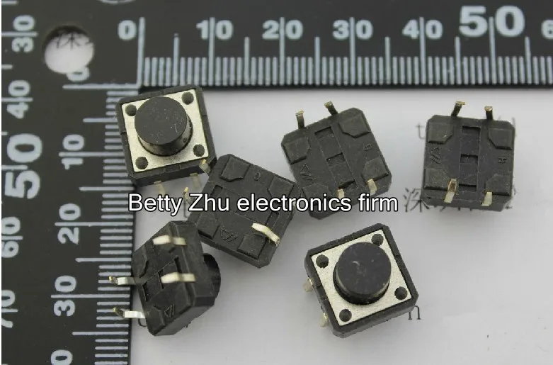 

1000PCS/LOT 12mm*12mm*7mm micro switch touch switch button switch green shrapnel 12*12*7