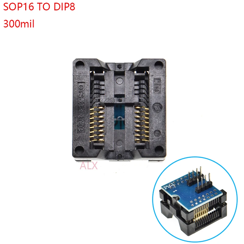 SOIC SOP16 TO DIP8 programmer adapter 300MIL socket sop to dip CONVERTER test chip IC For EZP2010 EZP2013 CH341A