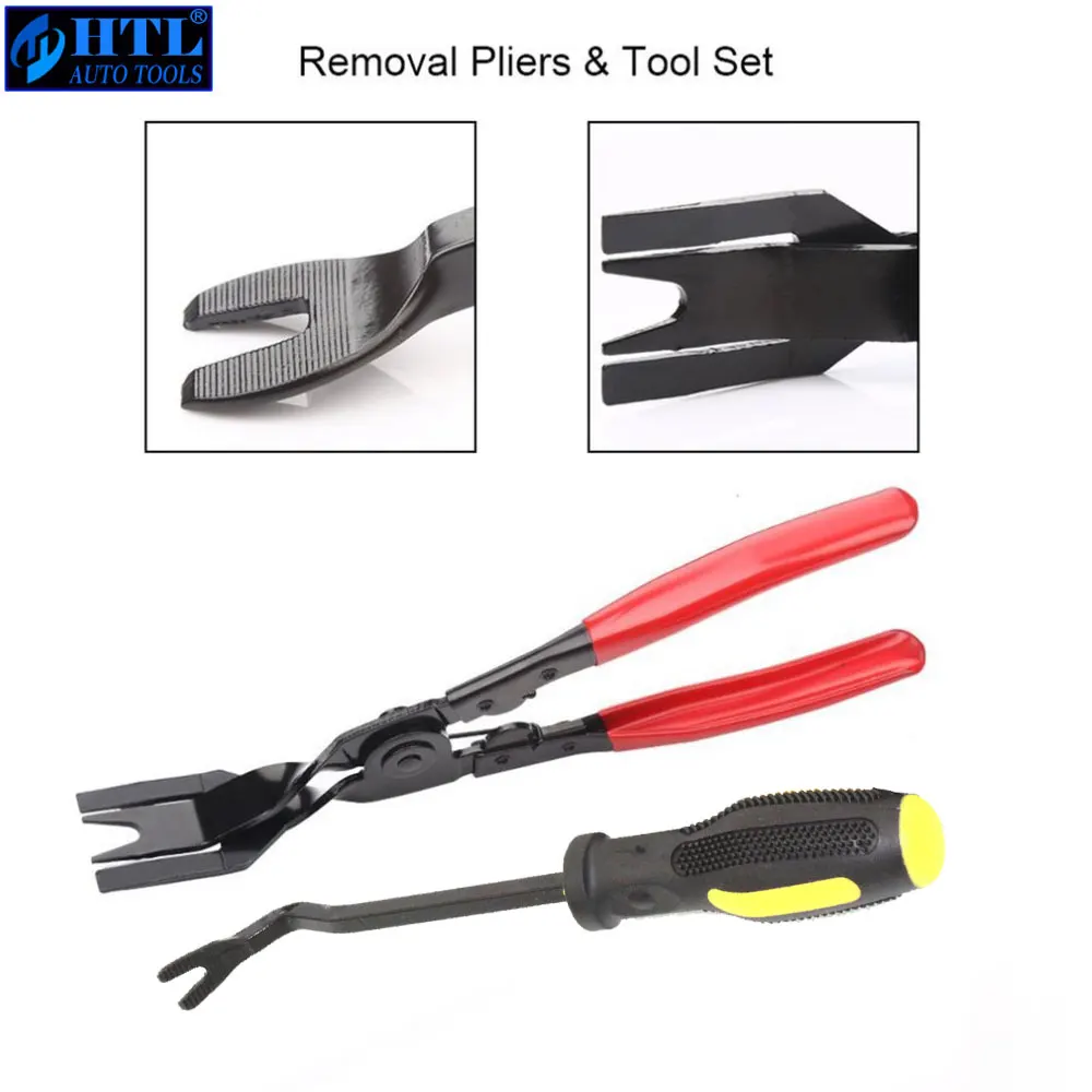 2pcs Car-styling Car Door Panel Remover Tool Car Auto Removal Trim Clip Fastener Disassemble Vehicle Refit Tool