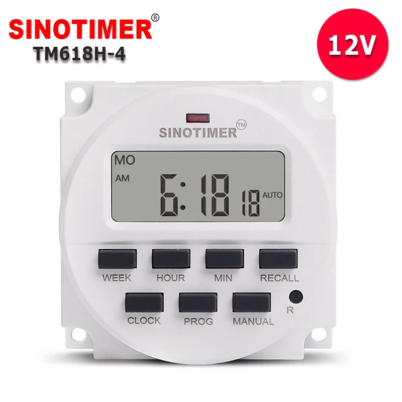 12VDC/AC 7 Days Weekly Programmable Digital Electronic LED Lighting Timer