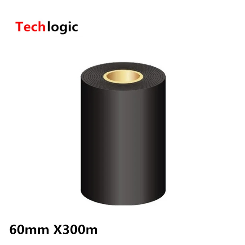 Внешняя усиленная восковая лента 60*300, 60 мм X 300 м, черные сильные чернильные ленты 60 мм X мм, восковые ленты для принтера штрих-кодов и этикеток
