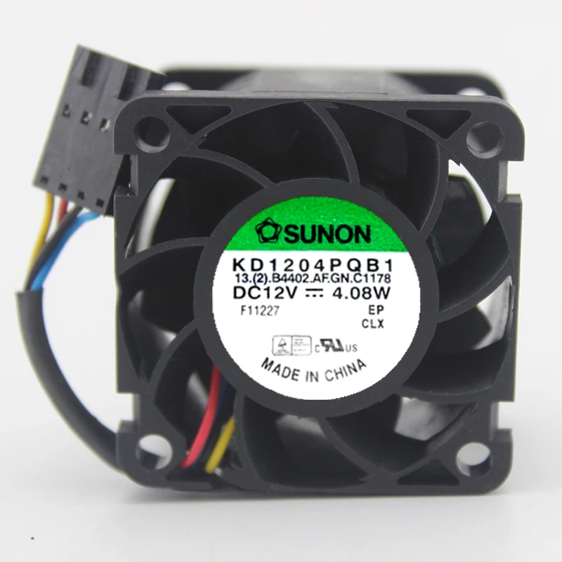 

SUNON KD1204PQB1 13.(2).B4402.AF.GN.C1178 Server Cooling Fan DC 12V 4.08W 40x40x28mm 4-wire