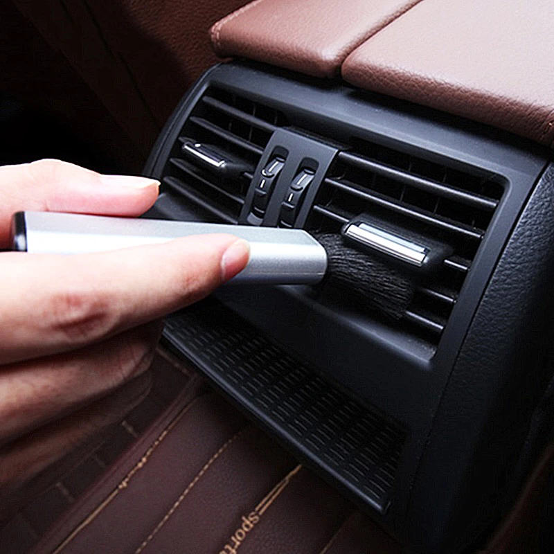 Car styling Accessories Car air conditioning air outlet cleaning brush instrument panel gap soft hair dusting sweeping tool Clip