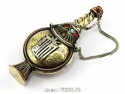 Nepal Snuff bottle pendants,Tibetan KALACHAKRA mantras amulets box,Collectibles Wholesale Tibet Fork Arts BYH004