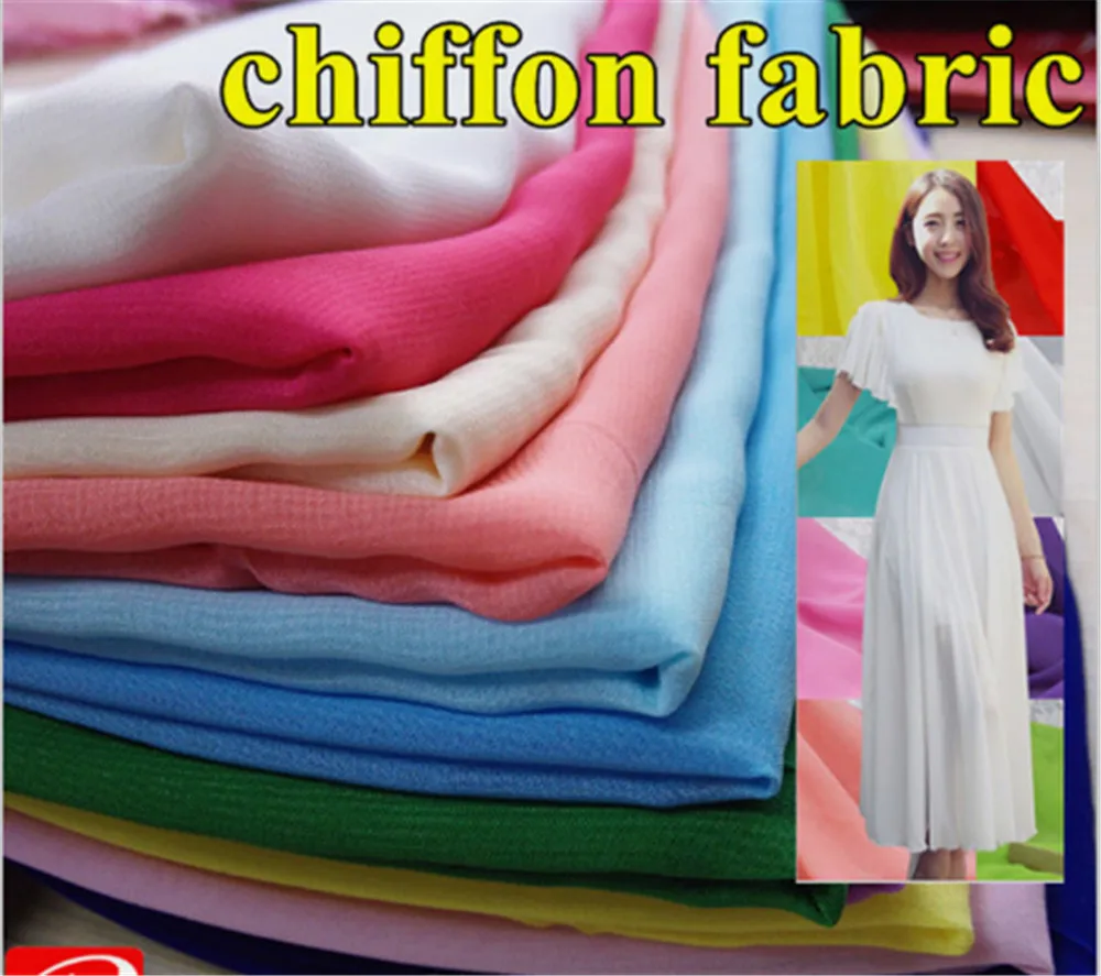 Formato 1*1.5 metro di larghezza tessuto Chiffon morbido tessuto per abito di chiffon camicetta skite di cerimonia nuziale del tessuto FAI DA TE 1