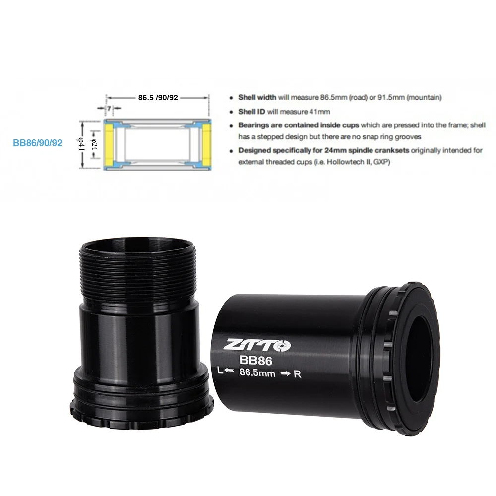 ZTTO BB86 BB90 BB92 41mm Fit Bottom Brackets Thread lock ceramic