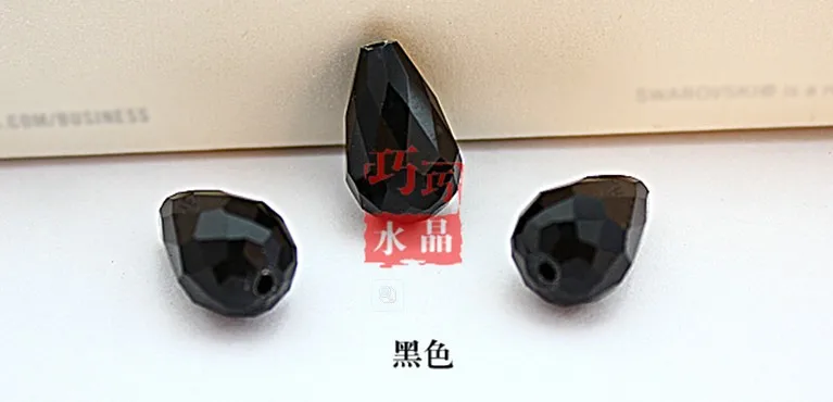 

Wholesale 295pcs 8x11mm Exquisite Black Drop Water Droplets Faceted Glass Crystal Beads With Free Shipping