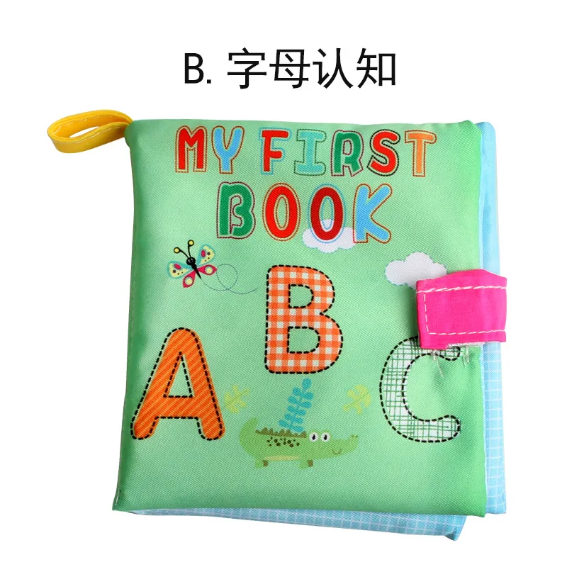 New Baby Color Cloth Book Puzzle Toys In English Forest Animal Digital Recognition Baby First Book