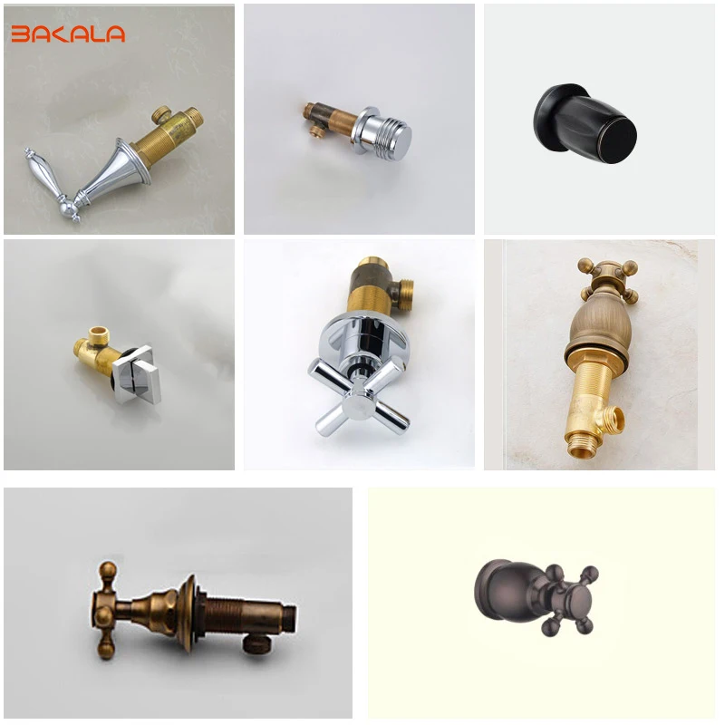 BAKALA Wholesale And Retail NEW Chrome Brass Shower Valve Square Style Single Handle Single cold Shower Faucet Control Valve