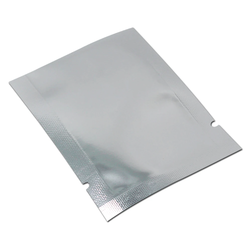 

Wholesale 6*9cm 2500Pcs/Lot Open Top Silver Aluminium Foil Clear Plastic Bags Heat Seal Vacuum Pouches Bag Food Storage Pack Bag