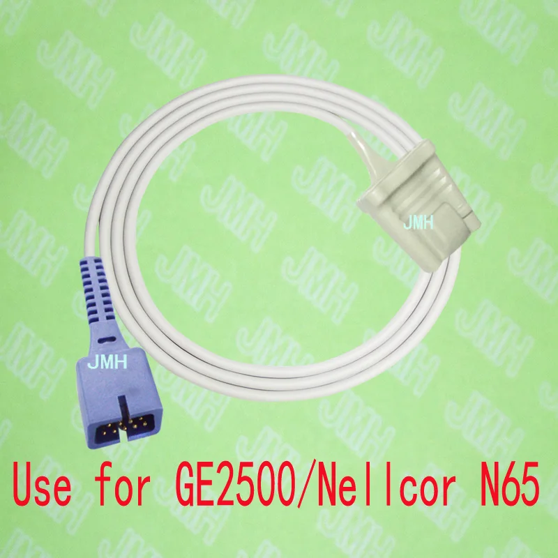 

Compatible with GE 2500 and Nellcor N65 Pulse Oximeter monitor, Adult silicone soft tip spo2 sensor,9PIN.