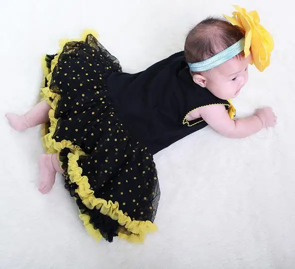 Bees Baby Girls Dresses TUTU Dress Cute Baby Girl clothes Baptism dress gowns newborn baby girl summer clothing