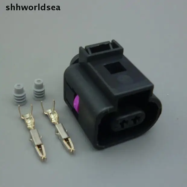 

Shhworldsea 10set 2 Pin Auto 1J0 973 702 1J0973702 Inlet temperature Bleed valve Electrical connector Natural gas Plug For VW