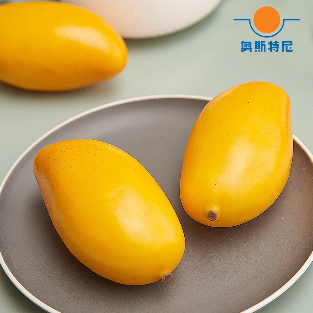 10pcs big size orange color High imitation artificial Fake mango Fruit&artificial plastic fake simulated orange mango