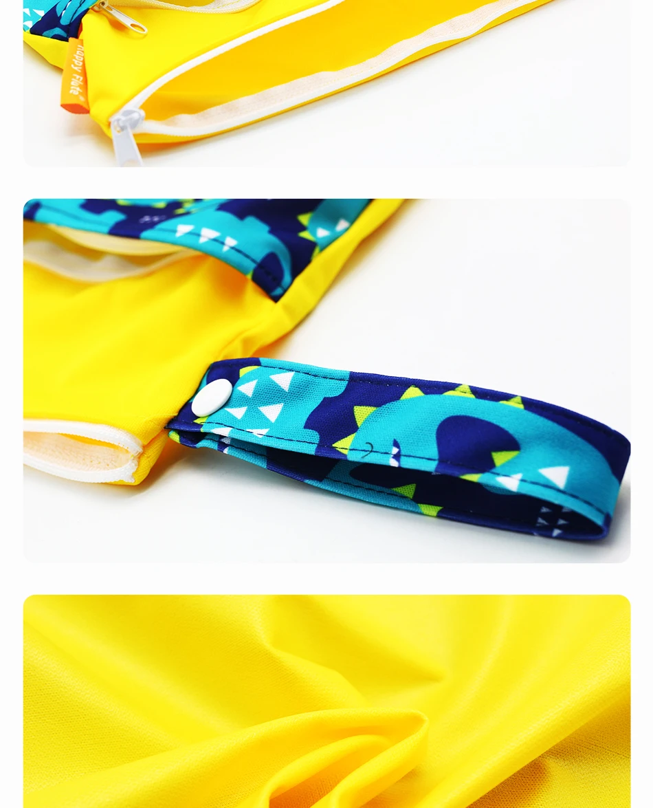 HappyFlute 1PC Tragbare Baby Windel Tasche Gedruckt Wasserdichte Nass Trocken Windel Handtasche Kinderwagen Tragen Pack Reise Wetbag mit Taschen – Detail 6