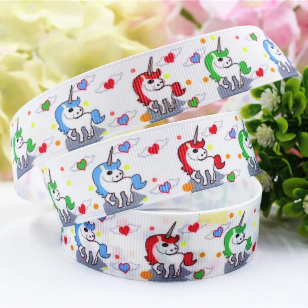 165312 , 22mm Lovely Horse style Printed grosgrain ribbon , DIY handmade Hair accessories Material wedding gift wrap