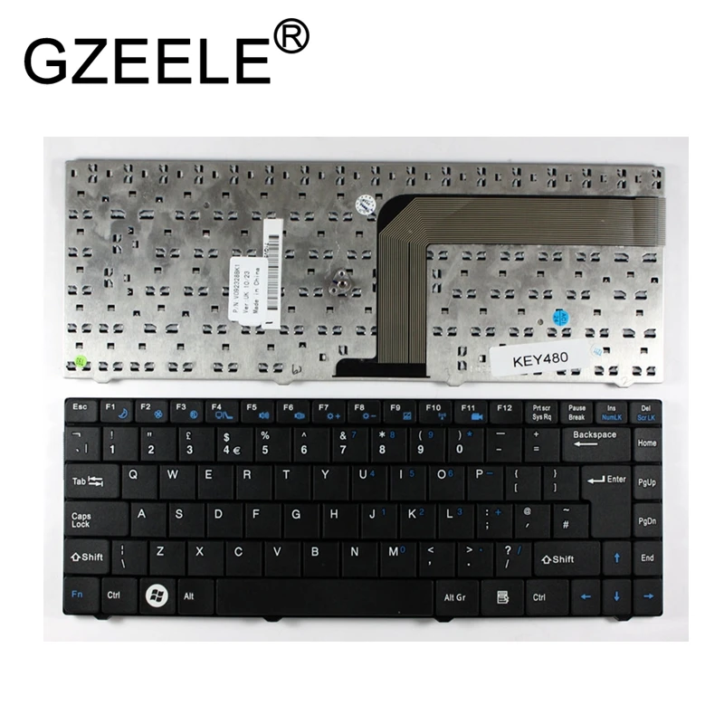 

GZEELE NEW For Advent 5301 Black UK Layout Replacement Laptop Keyboard MP-05696GB-3606 71GU50084-00